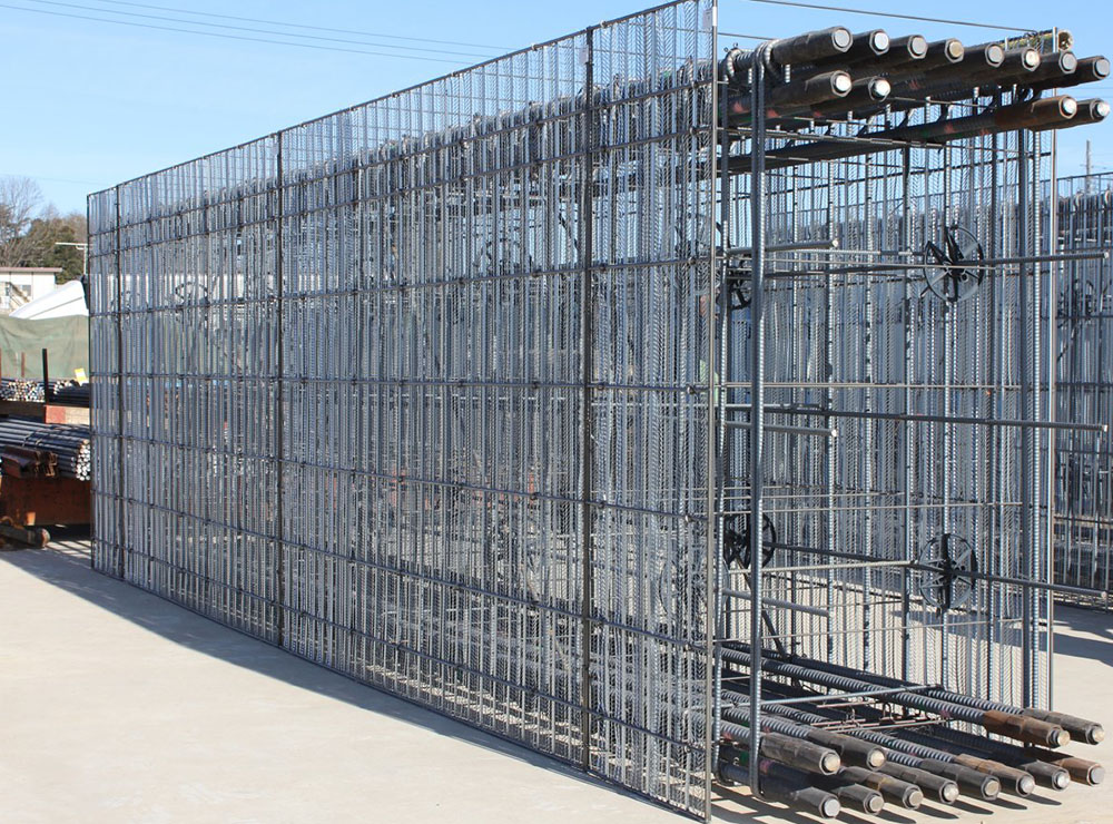 工事で事前組み立て